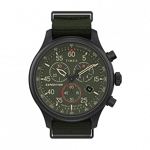 Expedition Field Chronograph 43mm Fabric Strap - Green